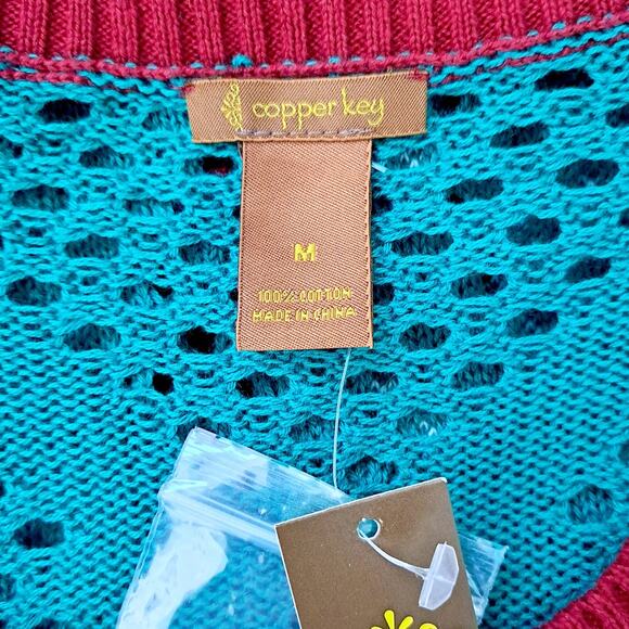 Copper Key Argyle Button Front Cardigan - Picture 3 of 5